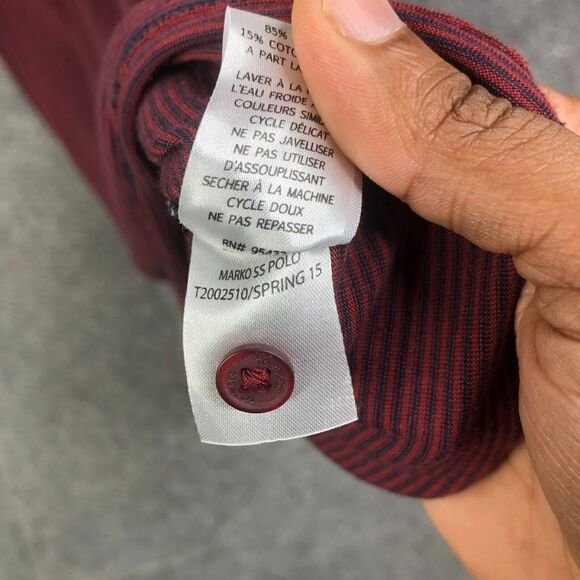 Toad&Co Polo Shirt Mens Medium Striped Marko Short Sleeve Golfer Preppy - Picture 8 of 9